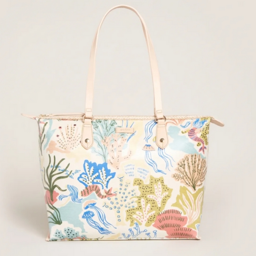 Spartina Zip Travel Tote Mermaid Sea NWT